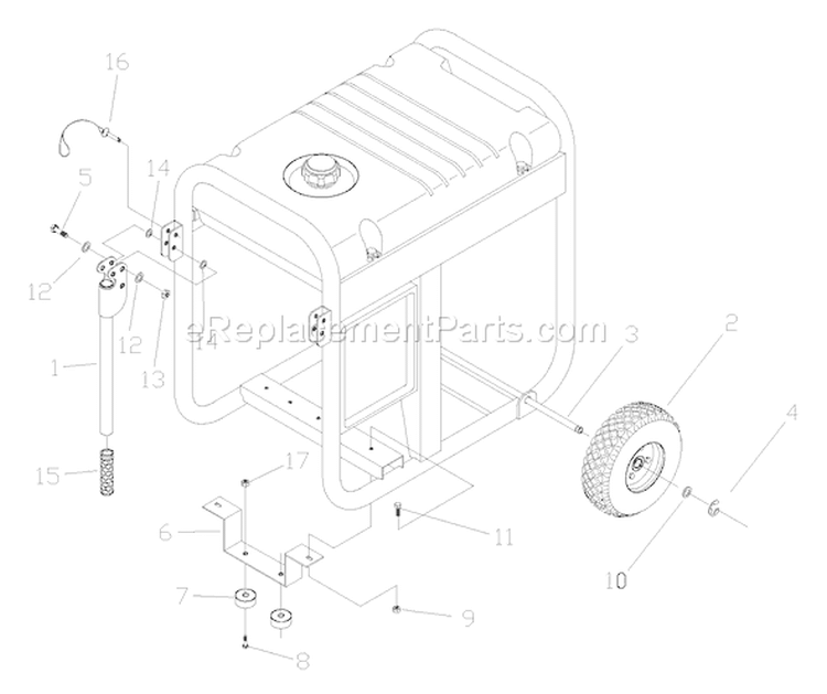 Page D Diagram and Parts List for 1648-1  Briggs and Stratton Generator